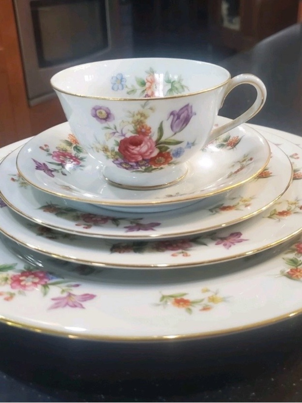 Vintage Harmony House Dresdania China.  Two 5 piece place settings.